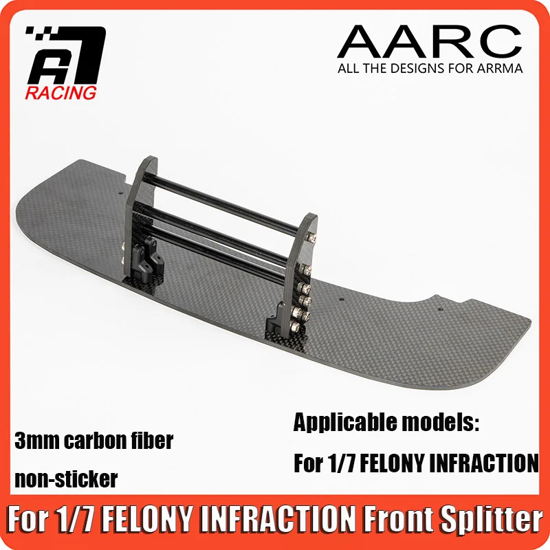 Carbon Fiber Simulation Front Splitter for 1/7 ARRMA FELONY INFRACTION RC Truck RC Car
Carbon Fiber Simulation Front Splitter for 1/7 ARRMA FELONY INFRACTION RC Truck RC Car