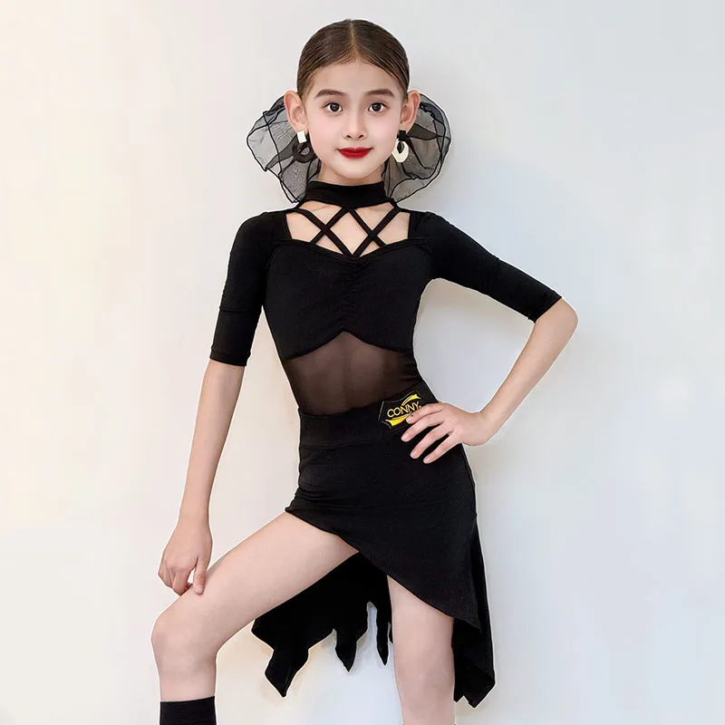 Черное платье для латиноамериканских танцев для девочек, сценический костюм с вырезами, боди, юбка для тренировок, наряд для ча-ча-ча и румбы 2548
Черное платье для латиноамериканских танцев для девочек, сценический костюм с вырезами, боди, юбка для тренировок, наряд для ча-ча-ча и румбы 2548