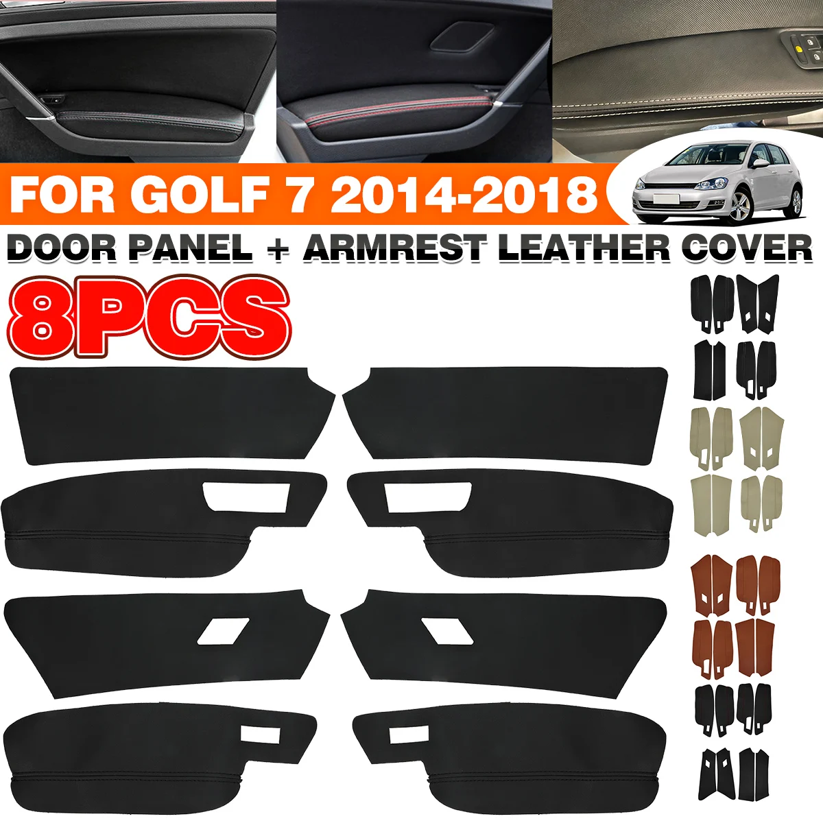 8 шт. Автомобильная дверная ручка для VW Golf 7 MK7 2014 2015 2016 2017 2018, подлокотник панели из микрофибры, кожаный защитный чехол, отделка LHD
8 шт. Автомобильная дверная ручка для VW Golf 7 MK7 2014 2015 2016 2017 2018, подлокотник панели из микрофибры, кожаный защитный чехол, отделка LHD