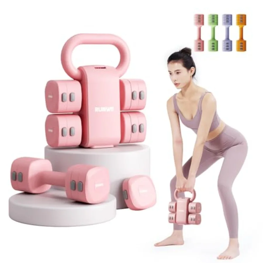 Home Gym Lightweight Adjustable Dumbbell Kettlebell Set 4-in-1 Free Weight Set with Kettlebell Grip Converter 2.2/3.3/4.4/5.5lb
Home Gym Lightweight Adjustable Dumbbell Kettlebell Set 4-in-1 Free Weight Set with Kettlebell Grip Converter 2.2/3.3/4.4/5.5lb