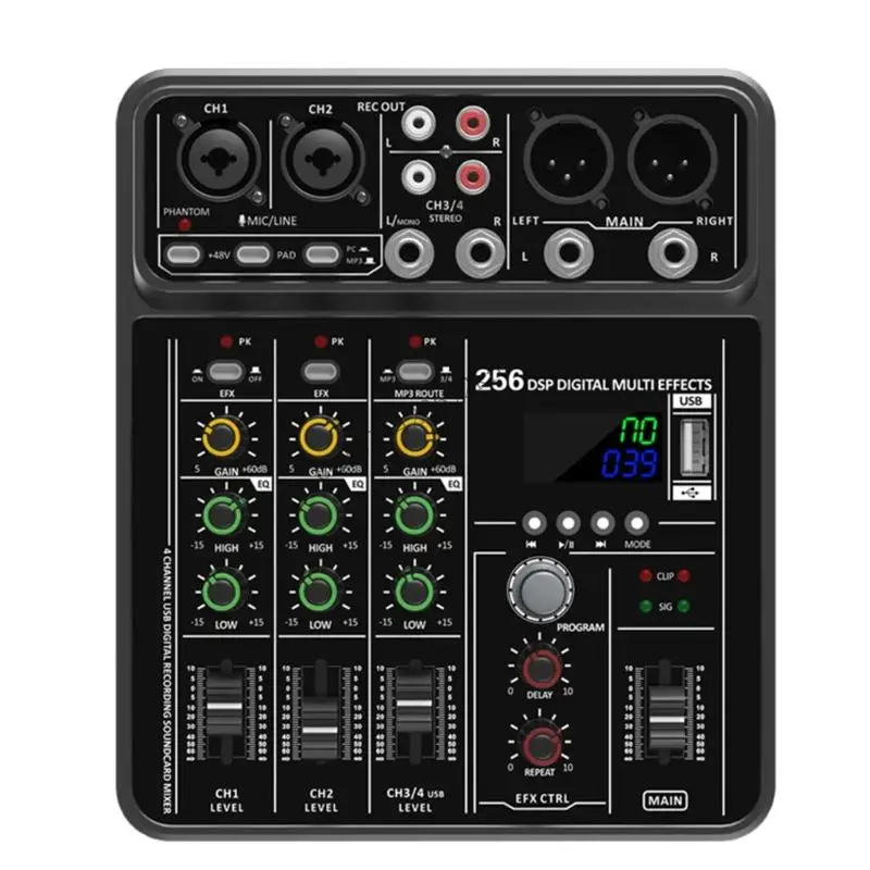 R9CB Professional 4Channel DSP Audios Mixer USB Connectivities for Stage Performances 
R9CB Professional 4Channel DSP Audios Mixer USB Connectivities for Stage Performances