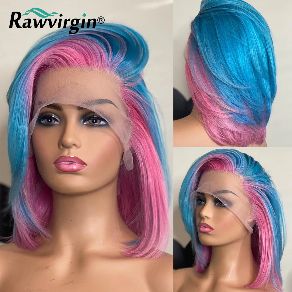 180% Light Pink Colored 13x4 Lace Front Wig For Women Human Hair Transparent Lace Blue Short Bob Brazilian Remy Hair Pre Plucked
180% Light Pink Colored 13x4 Lace Front Wig For Women Human Hair Transparent Lace Blue Short Bob Brazilian Remy Hair Pre Plucked
