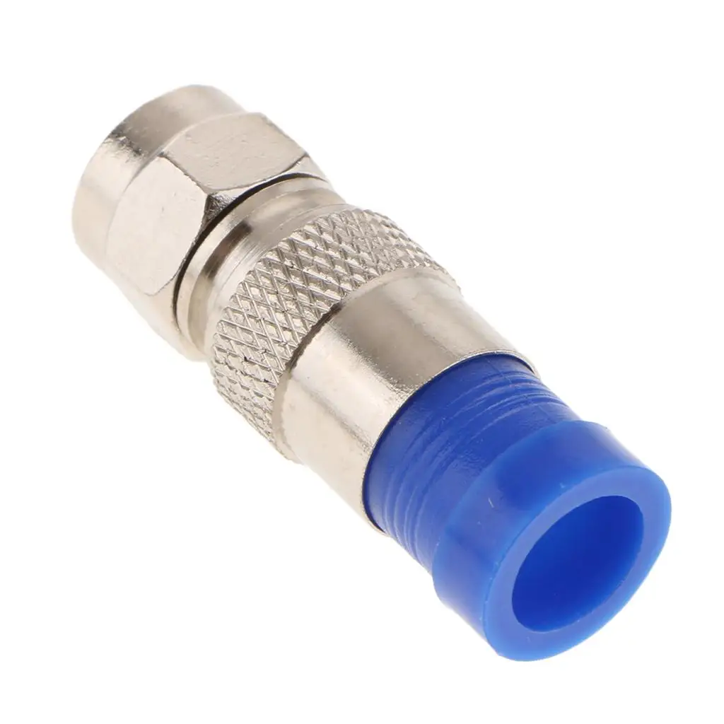 RG6 Coaxial Connector Silver Waterproof Compression Adapter for PC Hardware Cables and Antennas
RG6 Coaxial Connector Silver Waterproof Compression Adapter for PC Hardware Cables and Antennas