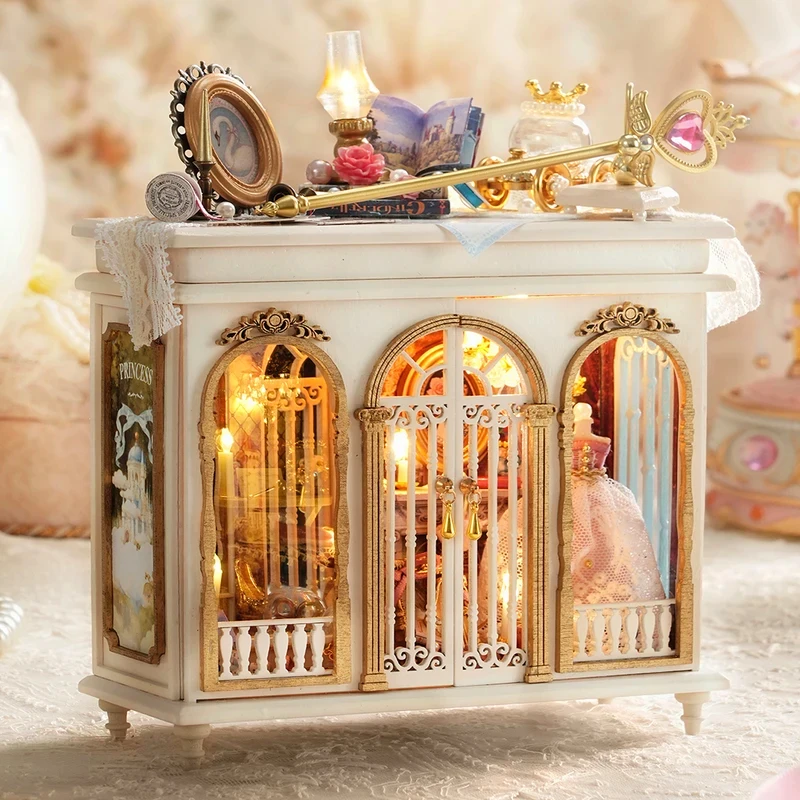 OUZEY DIY Wooden Moonlit Dreamy Mirror Miniature Model Kits With Furniture Lights Dollhouse for Friends Birthday Gifts
OUZEY DIY Wooden Moonlit Dreamy Mirror Miniature Model Kits With Furniture Lights Dollhouse for Friends Birthday Gifts