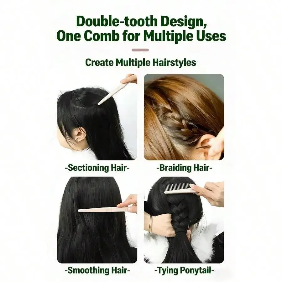 Double-Tooth Foldable Hair Comb For Sectioning Braiding Smoothing Ponytail
Double-Tooth Foldable Hair Comb For Sectioning Braiding Smoothing Ponytail