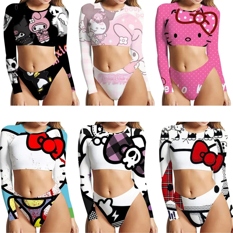 Sanrio Hello Kitty Cartoon Swimwear Summer Women Crop Top Swimsuit Female Sexy Bathing Suit Monokini Brazilian Swimming Clothes
Sanrio Hello Kitty Cartoon Swimwear Summer Women Crop Top Swimsuit Female Sexy Bathing Suit Monokini Brazilian Swimming Clothes
