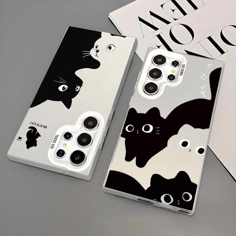 Lovely Black Cat Electroplate Phone Case Ins For Samsung Galaxy S25 S24 S23 Ultra S22 Plus S20 Laser Colorful Shockproof Hard P
Lovely Black Cat Electroplate Phone Case Ins For Samsung Galaxy S25 S24 S23 Ultra S22 Plus S20 Laser Colorful Shockproof Hard P