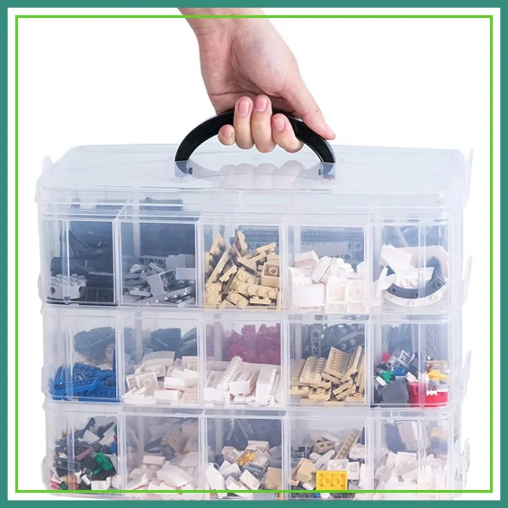 3-Layer Storage Box with 30 Adjustable Compartments for Washi Tape, Embroidery, Thread Bobbins, Nail Polish, Jewelry - Large
3-Layer Storage Box with 30 Adjustable Compartments for Washi Tape, Embroidery, Thread Bobbins, Nail Polish, Jewelry - Large