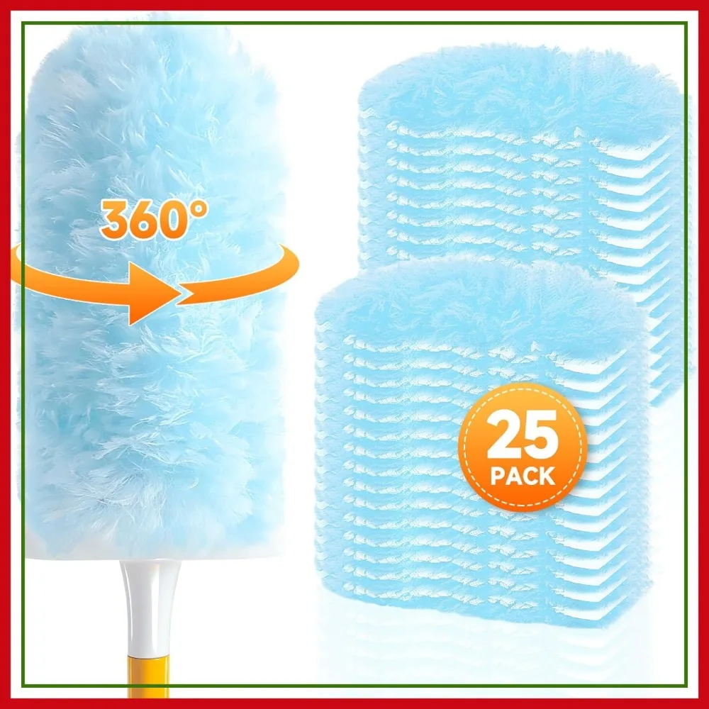 SetSail 25 Count Duster Refills Compatible with Swiffer Dusters for Cleaning, Disposable, Multi Surface 360° Duster Cleaner Kit for Ceiling Fan, Blind, Furniture
SetSail 25 Count Duster Refills Compatible with Swiffer Dusters for Cleaning, Disposable, Multi Surface 360° Duster Cleaner Kit for Ceiling Fan, Blind, Furniture