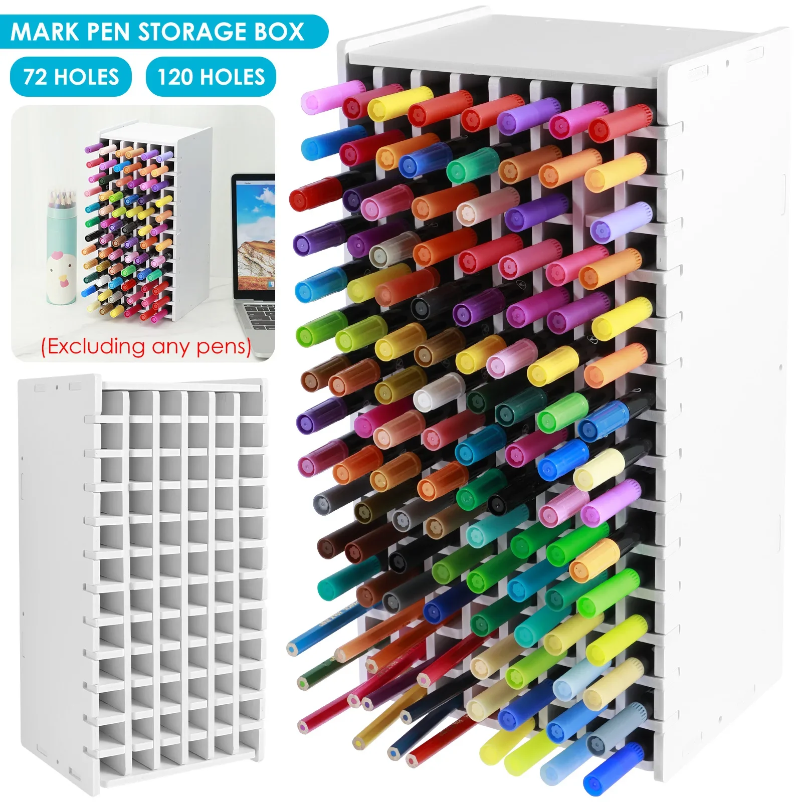 Marker Storage Organizer 72/120 Slots Marker Holder Organizer for Desk Plastic Marker Organizer with Removable Divider
Marker Storage Organizer 72/120 Slots Marker Holder Organizer for Desk Plastic Marker Organizer with Removable Divider