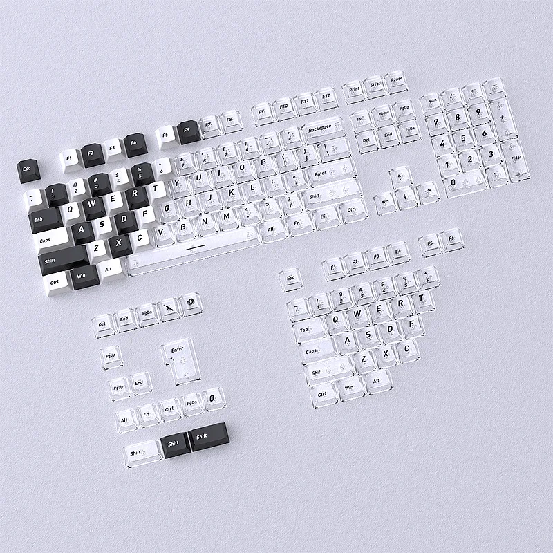 Black and white keycaps mechanical keyboard small full set of 153 keys PBT sublimation PC double color original factory
Black and white keycaps mechanical keyboard small full set of 153 keys PBT sublimation PC double color original factory