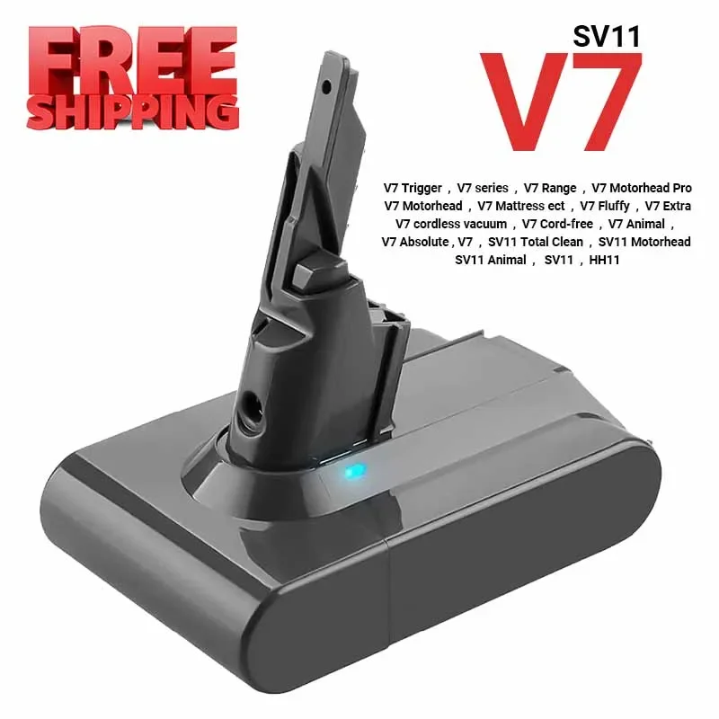 100% NEW for Dyson V7 21.6V 12800mAh lithium-ion rechargeable battery for replacing Dyson V7 battery Animal Pro vacuum cleaner
100% NEW for Dyson V7 21.6V 12800mAh lithium-ion rechargeable battery for replacing Dyson V7 battery Animal Pro vacuum cleaner