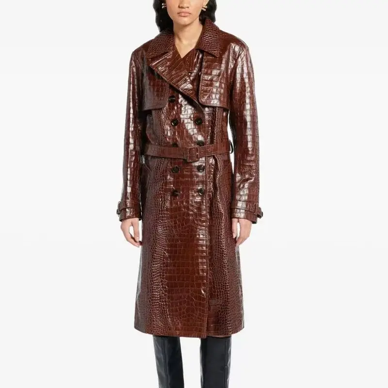 Premium Quality PU Leather Long Coat Style Belted Leather Jacket Spring Autumn New Arrival Slimming Elegant Fashion Women's Coat
Premium Quality PU Leather Long Coat Style Belted Leather Jacket Spring Autumn New Arrival Slimming Elegant Fashion Women's Coat