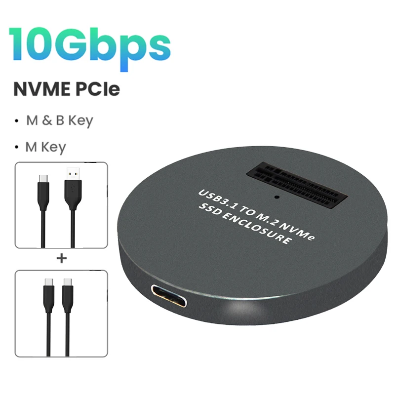 M2 SSD Case NVMe Enclosure USB 3.1 Type C Gen2 10Gbps M/B+M Key M.2 NVMe SSD External Adapter Box for 2230 2242 2260 2280 M2 SSD
M2 SSD Case NVMe Enclosure USB 3.1 Type C Gen2 10Gbps M/B+M Key M.2 NVMe SSD External Adapter Box for 2230 2242 2260 2280 M2 SSD