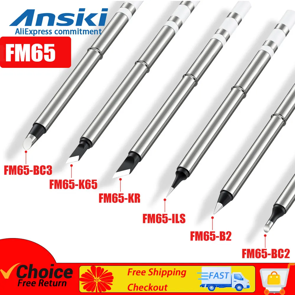FM65 HS01 Soldering Tip Replacement For GVDA GD300 RGS65 HS01 T65 Soldering Iron Quick Heating Solder Station Accessories
FM65 HS01 Soldering Tip Replacement For GVDA GD300 RGS65 HS01 T65 Soldering Iron Quick Heating Solder Station Accessories