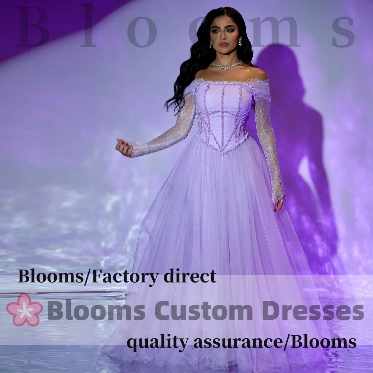 Customized Off Shoulder Lilac Sweet Tulle Beaded Evening Dresses 2025 Wedding Elegant Party DressLace Long Sleeves Prom Gown
Customized Off Shoulder Lilac Sweet Tulle Beaded Evening Dresses 2025 Wedding Elegant Party DressLace Long Sleeves Prom Gown