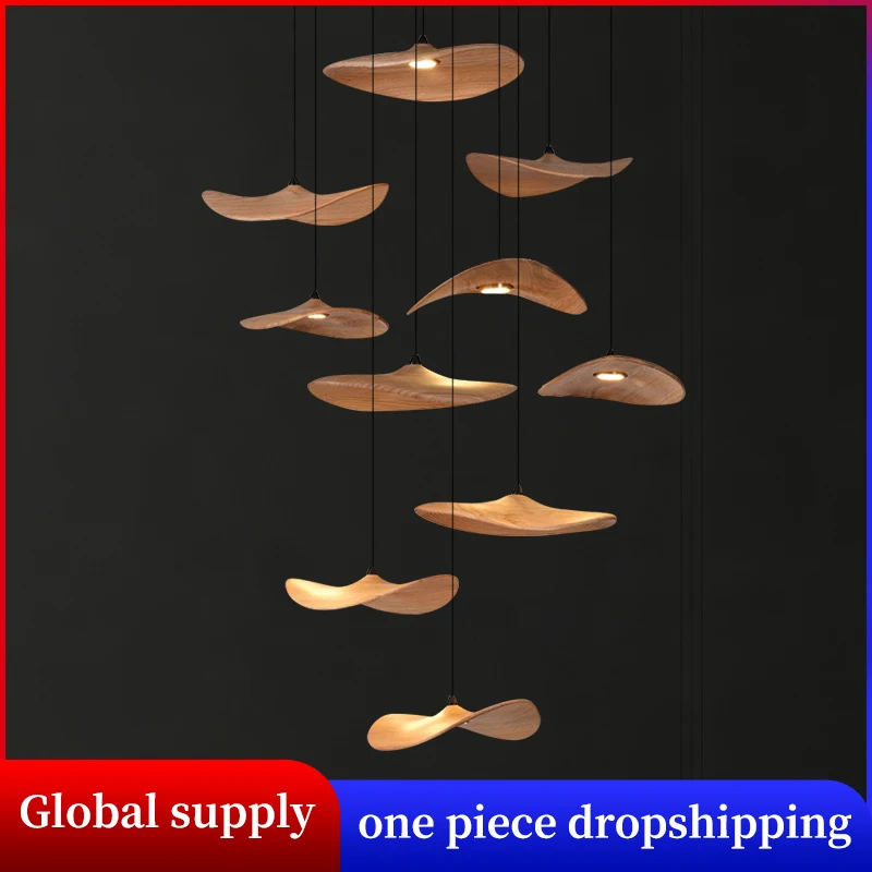 Wabi Sabi Solid Wood Pendant Lamp Zen Style Decor Lighting for Living Room Villa Duplex Staircase Restaurant Chandelier
Wabi Sabi Solid Wood Pendant Lamp Zen Style Decor Lighting for Living Room Villa Duplex Staircase Restaurant Chandelier