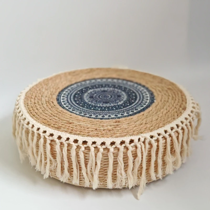 Round Straw Fringe Floor Cushion, Non Slip Meditation Sitting Mat, All Purpose Window Sill Rug, Flexible Cotton Prayer Pad
Round Straw Fringe Floor Cushion, Non Slip Meditation Sitting Mat, All Purpose Window Sill Rug, Flexible Cotton Prayer Pad