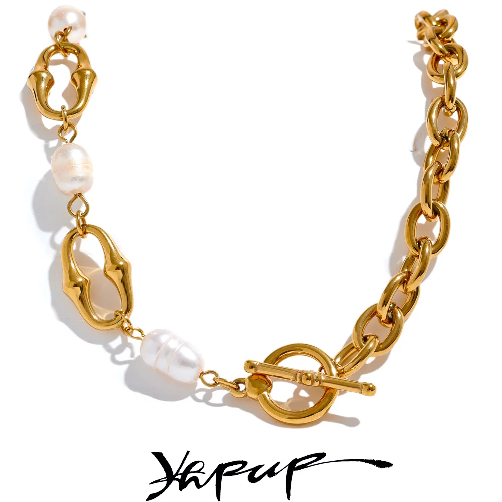 Simulated Pearls Metal Chain Fashion Necklace Trendy PVD Plated Attractive Women Jewelry Gift
Simulated Pearls Metal Chain Fashion Necklace Trendy PVD Plated Attractive Women Jewelry Gift