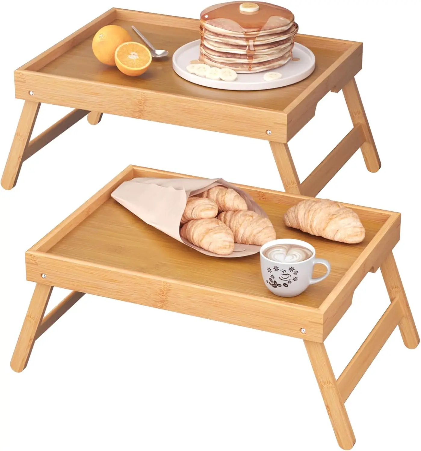 Fibogollo 2 Pack Bamboo Bed Tray Table with Folding Legs,Breakfast Trays,Serving Tray for Food and Snack,Laptop Trays for Working(Natural)
Fibogollo 2 Pack Bamboo Bed Tray Table with Folding Legs,Breakfast Trays,Serving Tray for Food and Snack,Laptop Trays for Working(Natural)