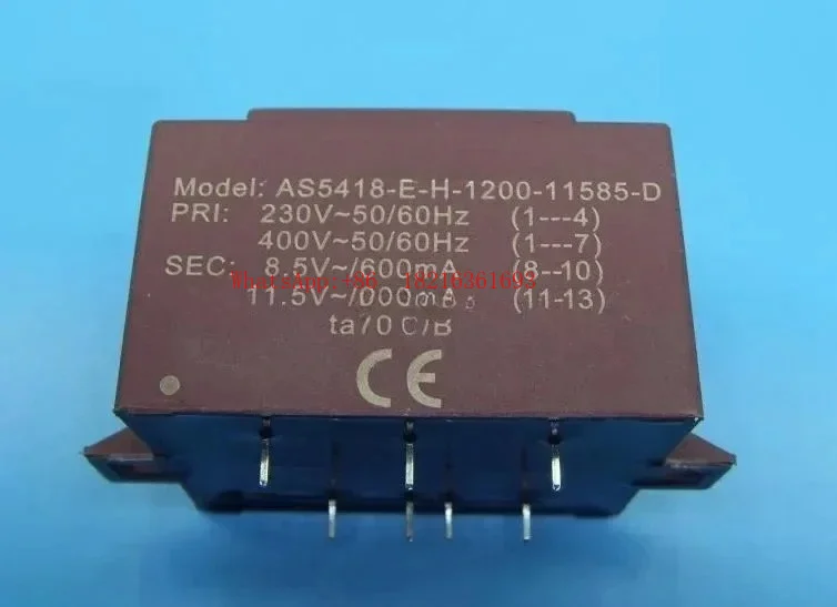 New Original Transformer AS5418 12VA Input 0-230V-400V Output 8.5V 11.5V Replaces B1406090 B 1406090
New Original Transformer AS5418 12VA Input 0-230V-400V Output 8.5V 11.5V Replaces B1406090 B 1406090