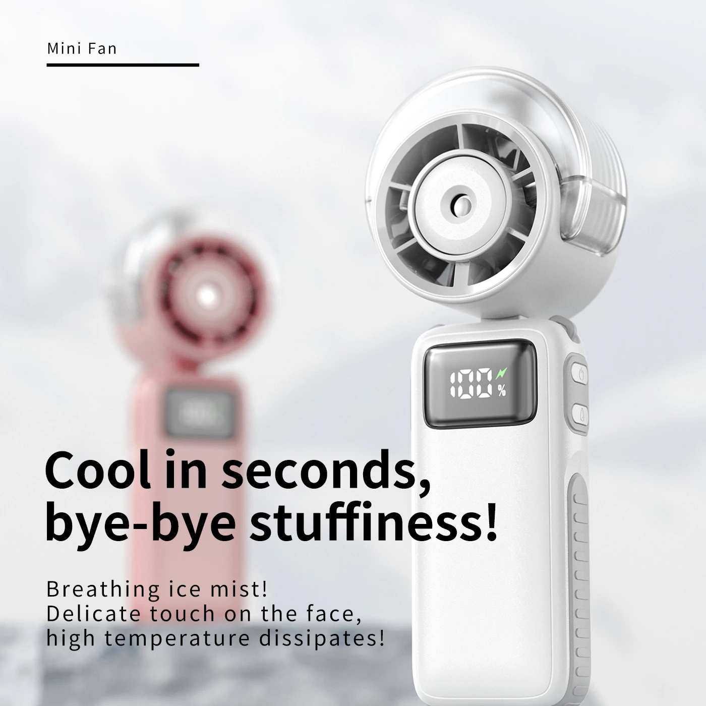Handheld Misting Fan Portable,100 High Speeds Rechargeable 4000mAh Battery Operated ,Foldable ,Personal Cooling for Travel
Handheld Misting Fan Portable,100 High Speeds Rechargeable 4000mAh Battery Operated ,Foldable ,Personal Cooling for Travel