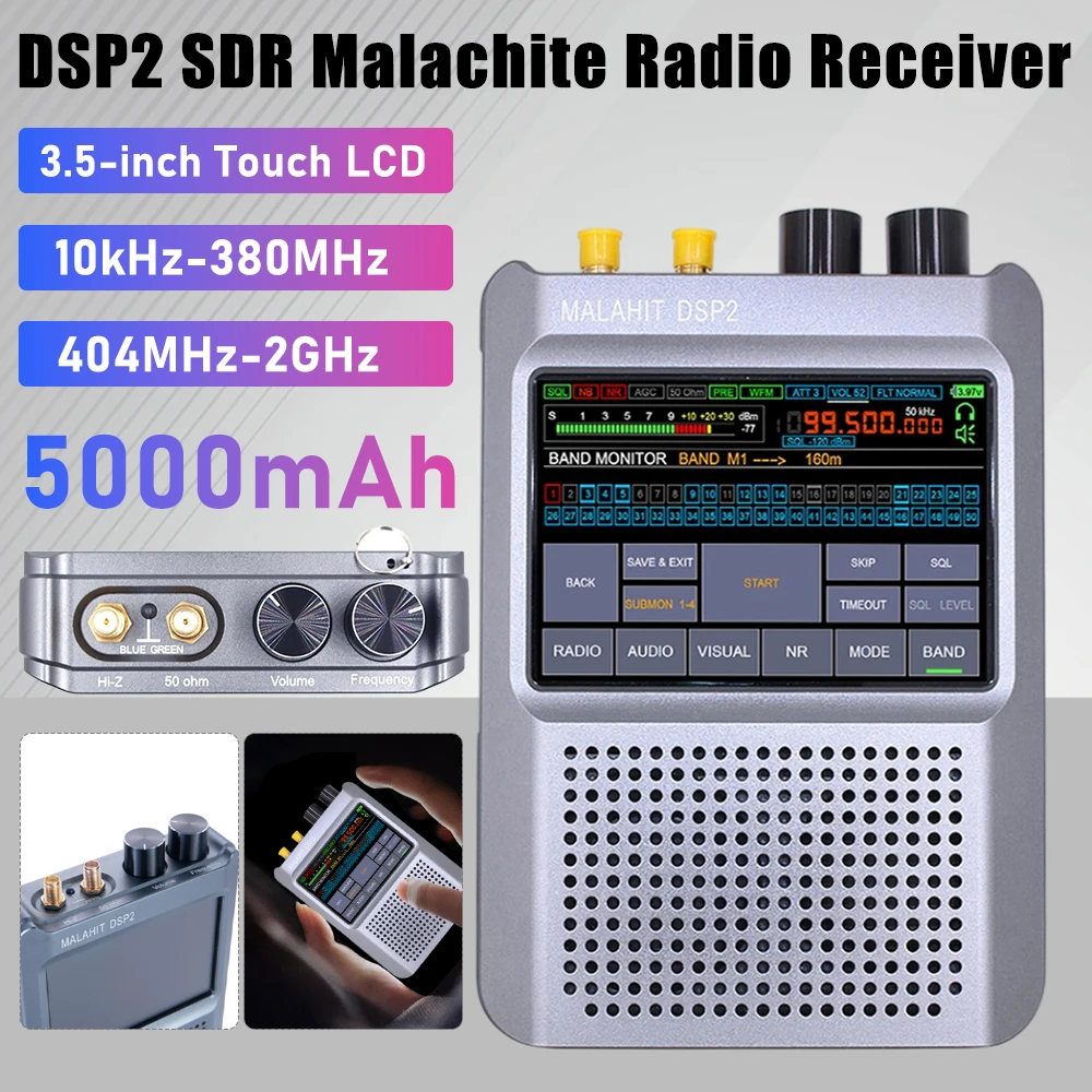 Радиоприемник Malachite DSP 10 кГц-380 МГц 404 МГц-2 ГГц, новая прошивка 2.30, второе поколение Malahit-DSP2 SDR AM FM радио, 5000 мАч
Радиоприемник Malachite DSP 10 кГц-380 МГц 404 МГц-2 ГГц, новая прошивка 2.30, второе поколение Malahit-DSP2 SDR AM FM радио, 5000 мАч