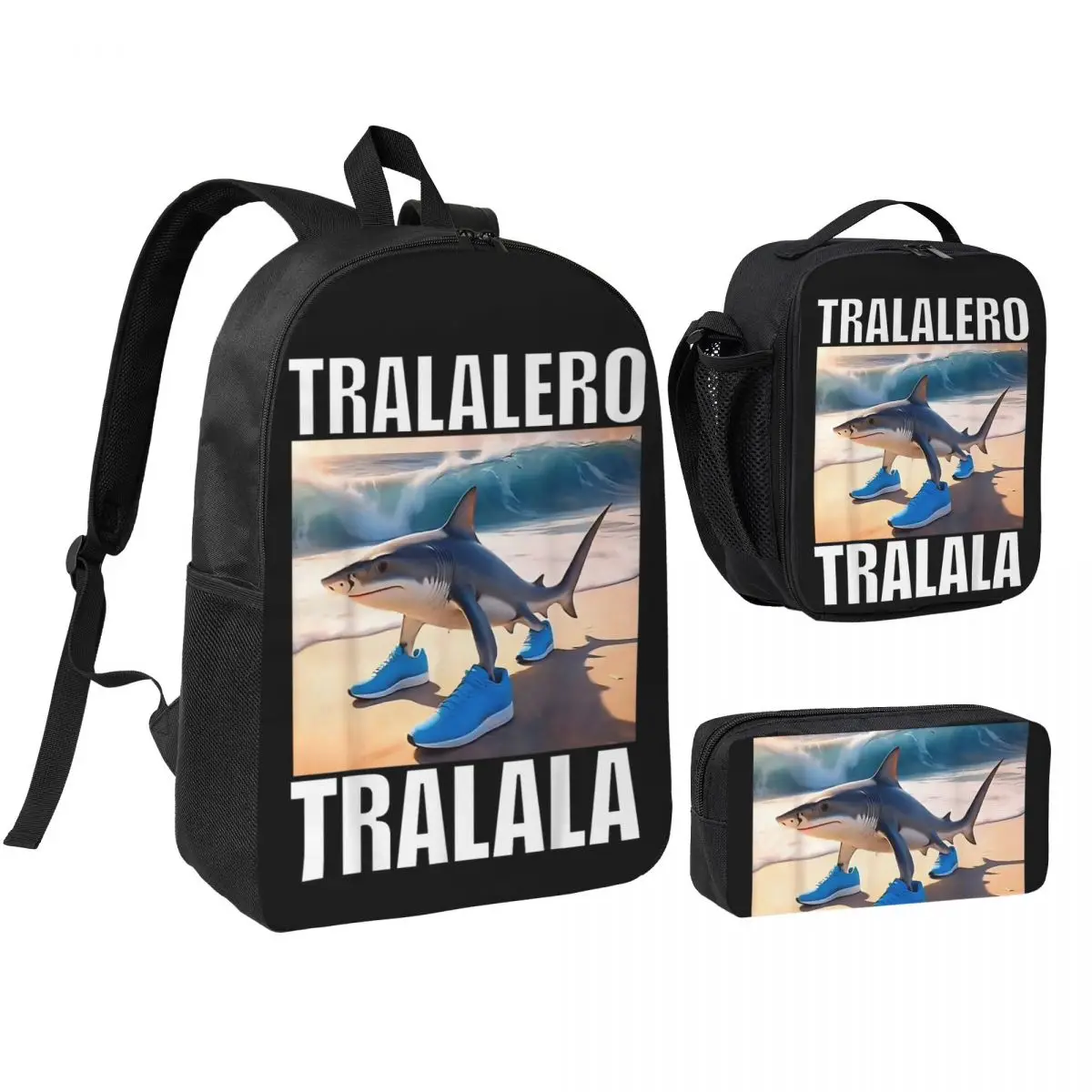 3pecs/set Tralalero Tralala Backpack for Boys Girls High-capacity Italian Brainrot Meme Canvas Bags Lunch bag Pencil Case
3pecs/set Tralalero Tralala Backpack for Boys Girls High-capacity Italian Brainrot Meme Canvas Bags Lunch bag Pencil Case