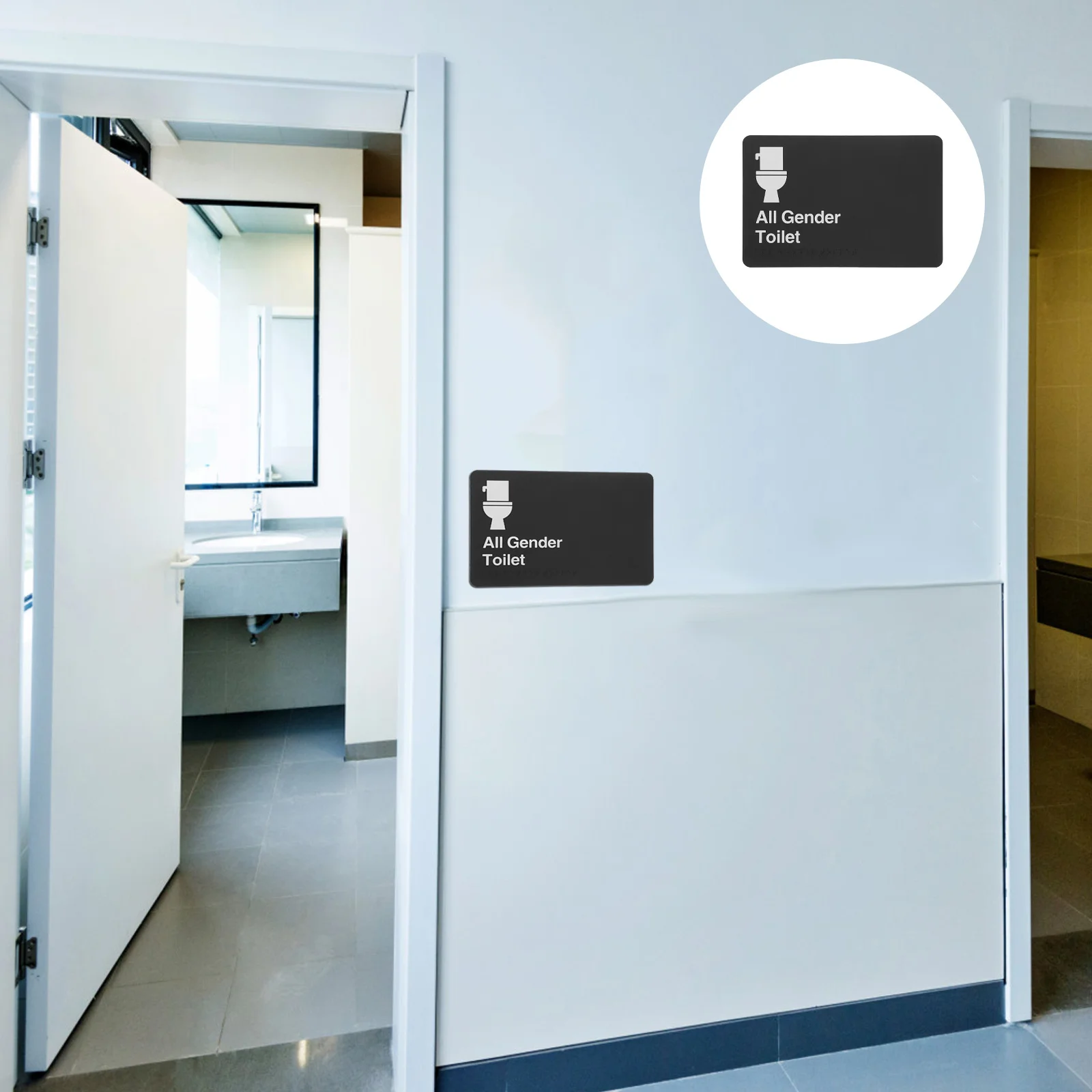 Unisex Restroom Sign Braille All Gender Bathroom Signage Stainless Steel Toilet Door Identifier For Indoor Outdoor Use Traffic
Unisex Restroom Sign Braille All Gender Bathroom Signage Stainless Steel Toilet Door Identifier For Indoor Outdoor Use Traffic