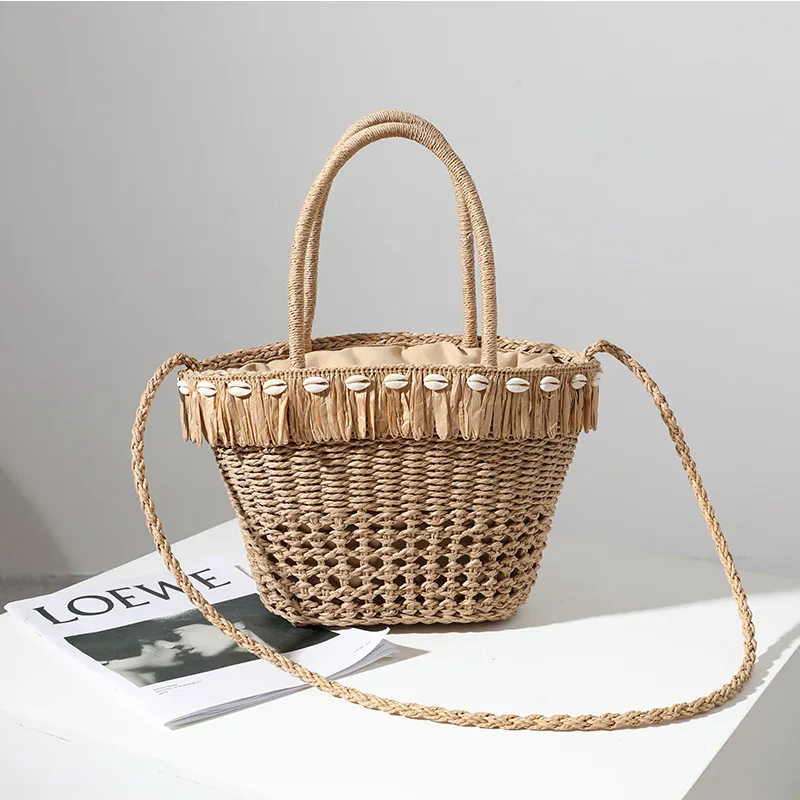 Girl Accessories Women's One-shoulder Portable New Shell Tassel Straw Bag Woven Bag Leisure Vacation Hollow Beach Bag Straw Bag
Girl Accessories Women's One-shoulder Portable New Shell Tassel Straw Bag Woven Bag Leisure Vacation Hollow Beach Bag Straw Bag