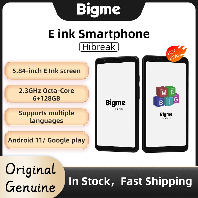 Bigme Hibreak 5.84'' Electronic ebook reader and E-ink Screen smartphone Eink Book Ereader Android11 Support Google Play
Bigme Hibreak 5.84'' Electronic ebook reader and E-ink Screen smartphone Eink Book Ereader Android11 Support Google Play