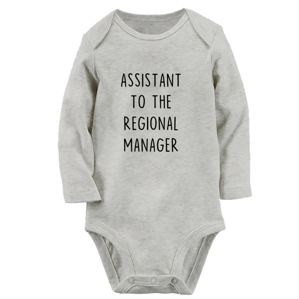 Assistant to the Assistant Regional Manager Fun Graphic Baby Bodysuit Cute Boy Girl Rompers Infant Long Sleeves Jumpsuit Clothes
Assistant to the Assistant Regional Manager Fun Graphic Baby Bodysuit Cute Boy Girl Rompers Infant Long Sleeves Jumpsuit Clothes