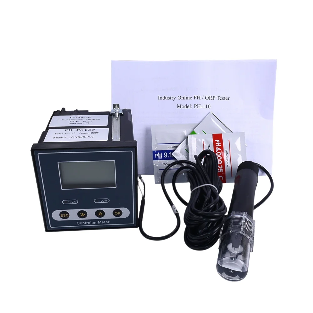 PH-110 Industrial PH Meter Acidity Meter ORP Meter Water Quality Detector PH Control Tester Online Sewage
PH-110 Industrial PH Meter Acidity Meter ORP Meter Water Quality Detector PH Control Tester Online Sewage