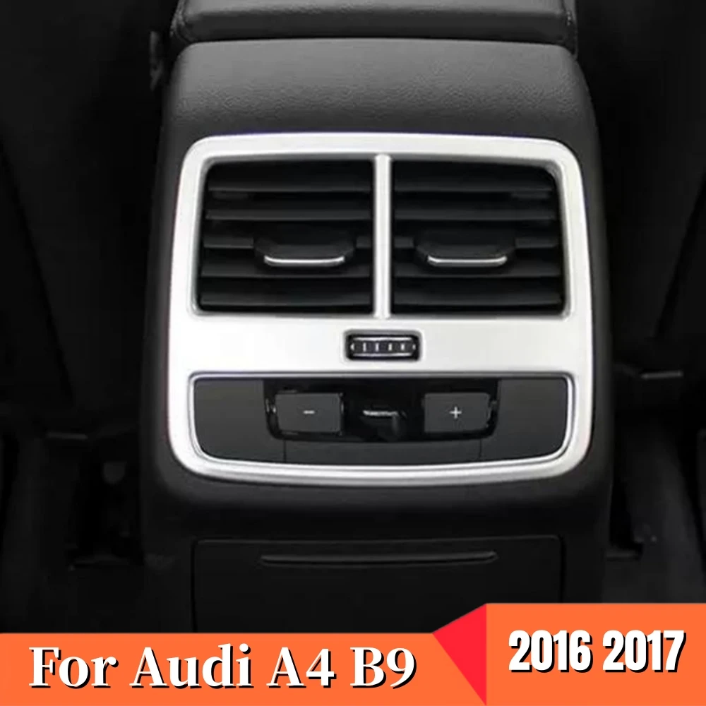 For Audi A4 B9 2016 2017 2018 Auto Interior ABS Matte Silver Car Rear Air Outlet Panel Sticker Trim Cover Decorative Accessories
For Audi A4 B9 2016 2017 2018 Auto Interior ABS Matte Silver Car Rear Air Outlet Panel Sticker Trim Cover Decorative Accessories