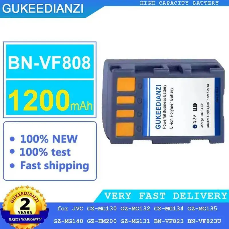 Camera Battery BN-VF808 1200Mah For Jvc GZ-MG130 GZ-MG132 GZ-MG134 GZ-MG135 GZ-MG148 GZ-HM200 GZ-MG131 BN-VF823 BN-VF823U
Camera Battery BN-VF808 1200Mah For Jvc GZ-MG130 GZ-MG132 GZ-MG134 GZ-MG135 GZ-MG148 GZ-HM200 GZ-MG131 BN-VF823 BN-VF823U