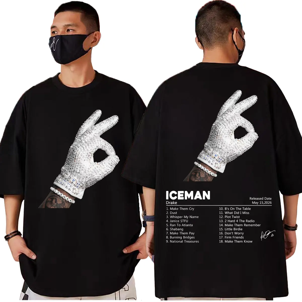 Rapper Drake Iceman Album Graphic T Shirts Men Women Hip Hop Vintage Short Sleeve T-shirt Summer Fashion Casual Cotton T-shirts
Rapper Drake Iceman Album Graphic T Shirts Men Women Hip Hop Vintage Short Sleeve T-shirt Summer Fashion Casual Cotton T-shirts