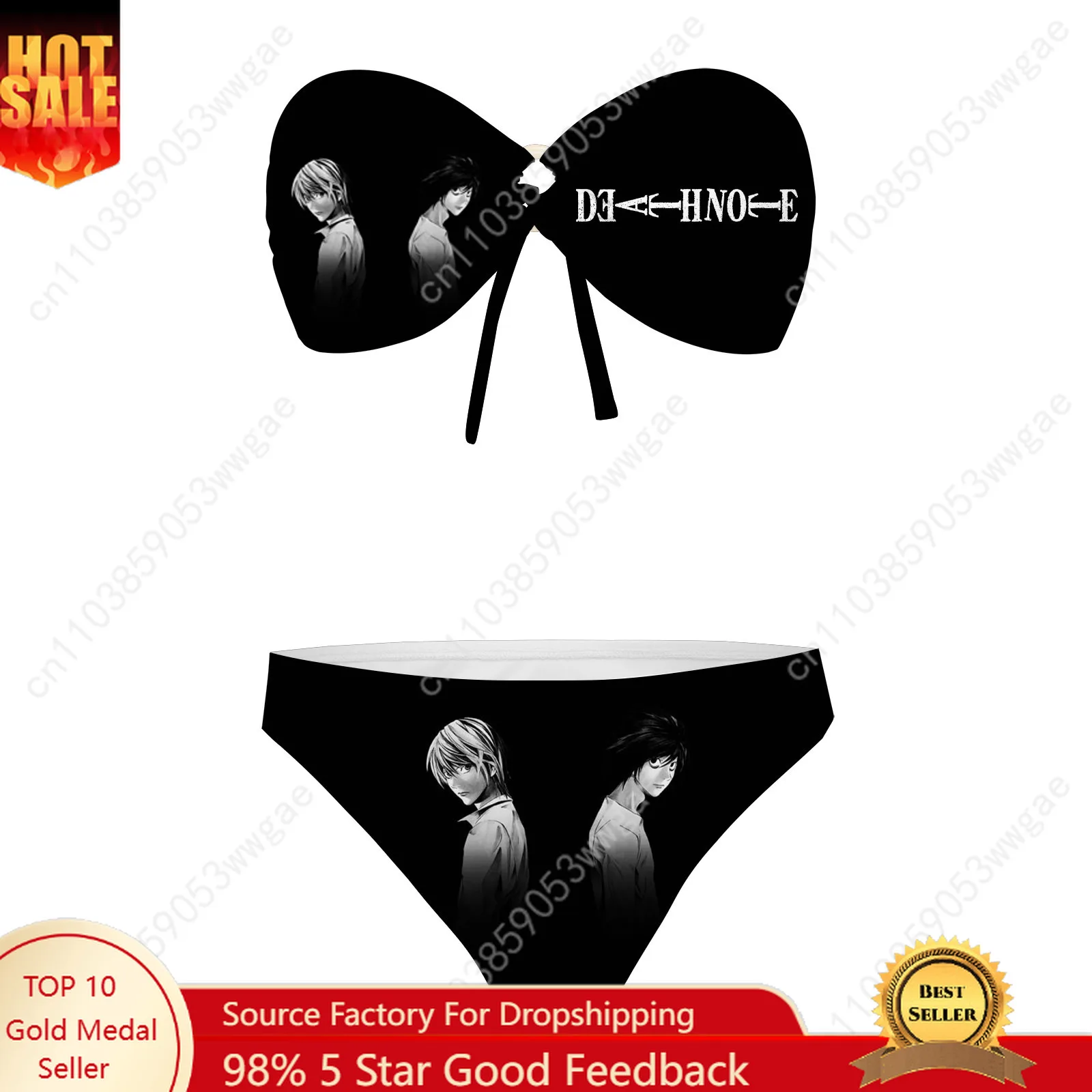 Death Note Strapless Swimsuit Women Bathing Suit Personalized Fashion Swimwear Pool Party Beach Sexy Bikini Customized Beachwear
Death Note Strapless Swimsuit Women Bathing Suit Personalized Fashion Swimwear Pool Party Beach Sexy Bikini Customized Beachwear