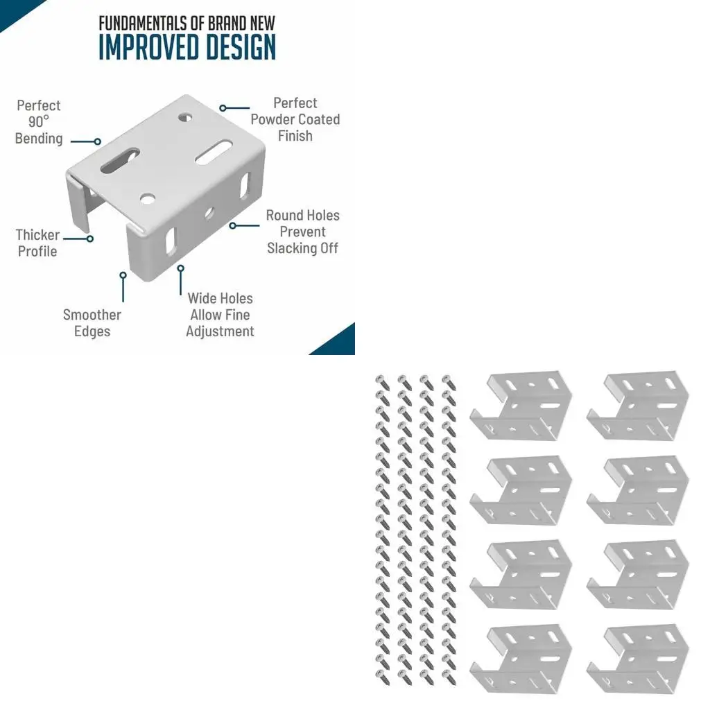 652F 8Pcs Aluminum Alloys Fence Bracket with Screws Deck Railing Bracket Easy To Use
652F 8Pcs Aluminum Alloys Fence Bracket with Screws Deck Railing Bracket Easy To Use