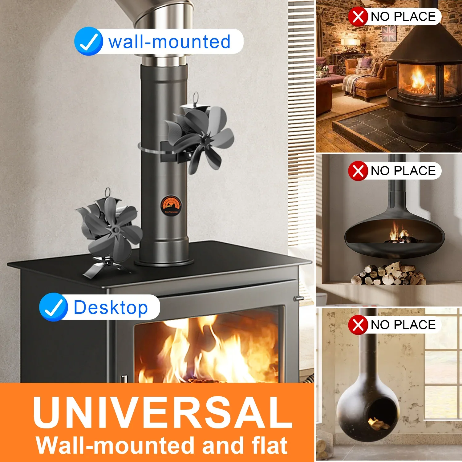 TXF【Reliable】Dual Use 6 Blades Stove Fan Heat Powered Fireplace Fan Log Wood Burner Eco-fan Fireplace Fan Home Winter Warm Heat
TXF【Reliable】Dual Use 6 Blades Stove Fan Heat Powered Fireplace Fan Log Wood Burner Eco-fan Fireplace Fan Home Winter Warm Heat