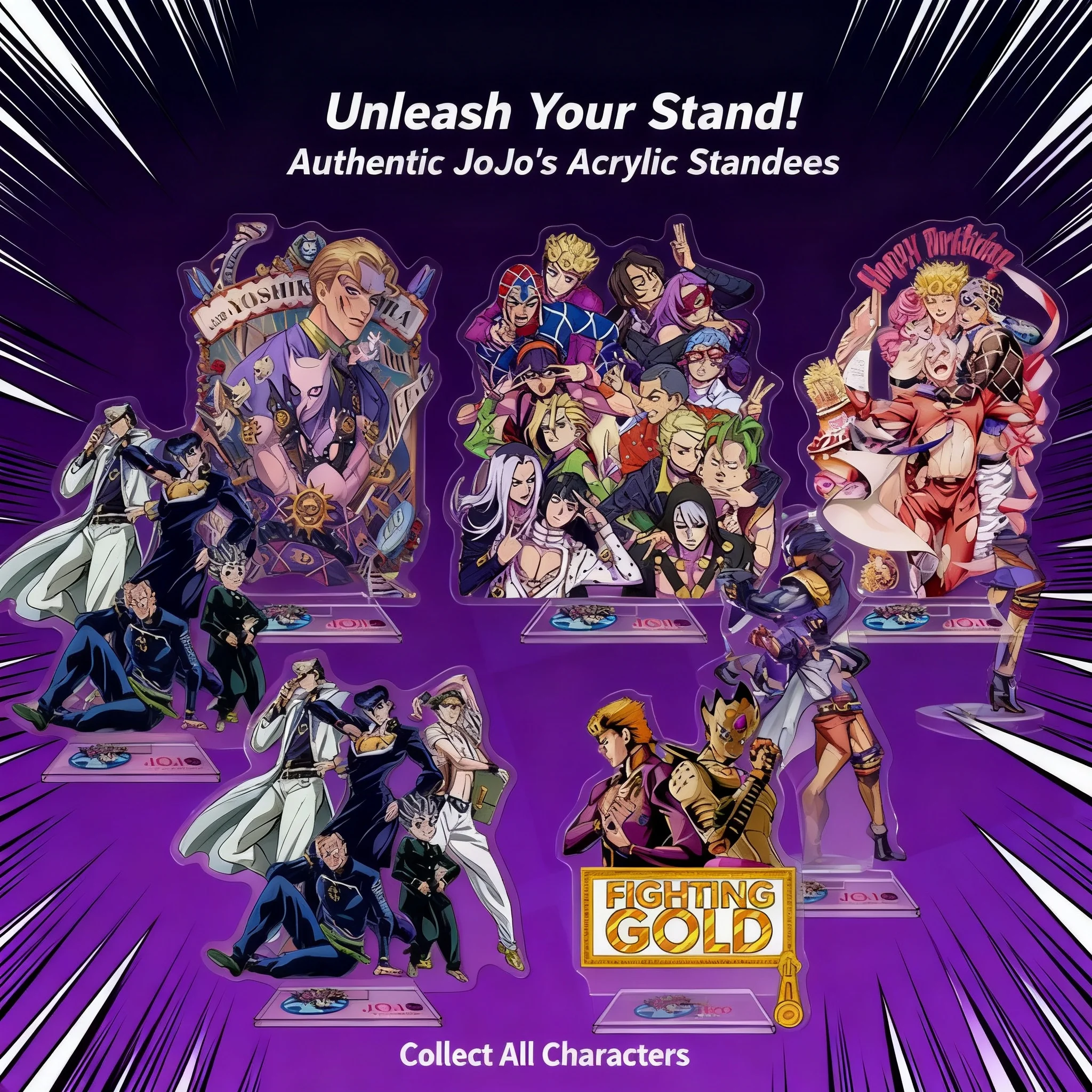 JOJO's Bizarre Adventure Acrylic Stand Figures 1-80 Anime Character Display Prop
JOJO's Bizarre Adventure Acrylic Stand Figures 1-80 Anime Character Display Prop