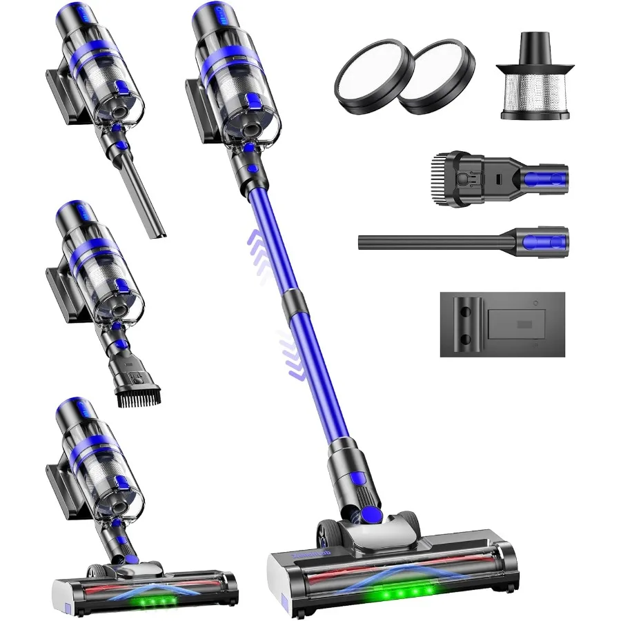 Cordless Vacuum Cleaner 45KPA Stick Vacuum for Home 6-in-1 Rechargeable Lightweight Design with Powerful Suction for Carpets Pe
Cordless Vacuum Cleaner 45KPA Stick Vacuum for Home 6-in-1 Rechargeable Lightweight Design with Powerful Suction for Carpets Pe