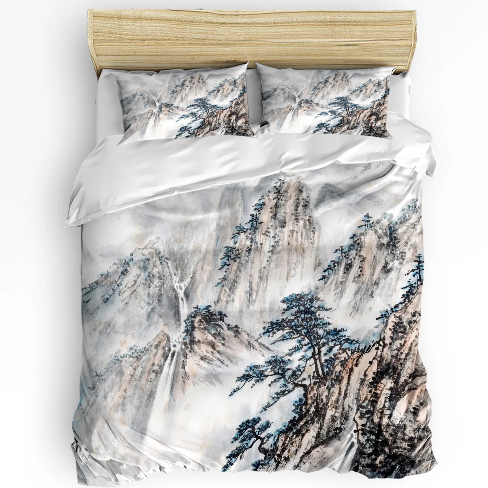 Landscape Ink Painting Chinese Style 3pcs Bedding Set For Bedroom Double Bed Home Textile Duvet Cover Quilt Cover Pillowcase
Landscape Ink Painting Chinese Style 3pcs Bedding Set For Bedroom Double Bed Home Textile Duvet Cover Quilt Cover Pillowcase