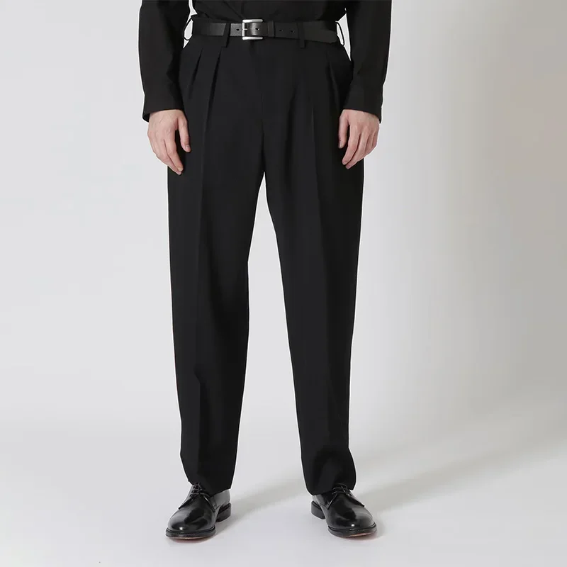 YOJI OOAK original design wool straight pants casual men's dress pants loose black ivy
YOJI OOAK original design wool straight pants casual men's dress pants loose black ivy