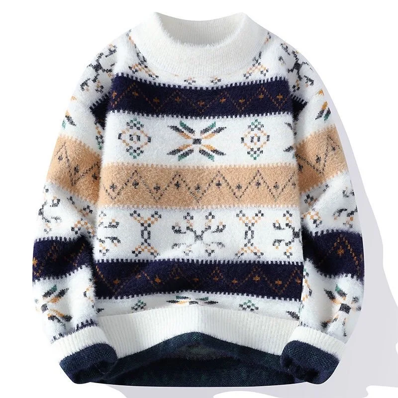 Autumn/winter New Fashion Trend Printed Thickened Warm Knitted Sweater Men's Casual Loose Sports Large Size High Quality Sweater
Autumn/winter New Fashion Trend Printed Thickened Warm Knitted Sweater Men's Casual Loose Sports Large Size High Quality Sweater