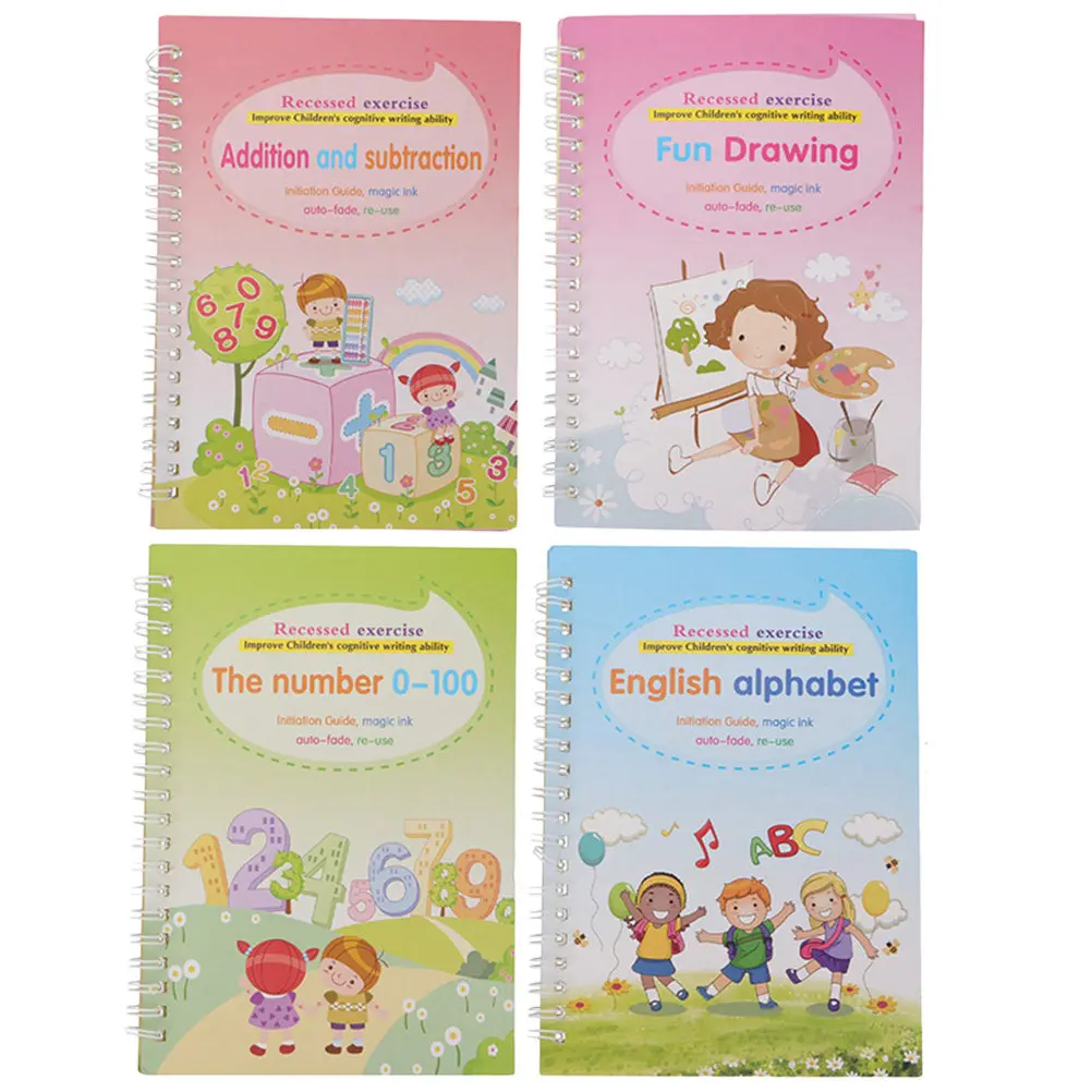 4pcs English Writing Practice Book For Handwriting Copybook Writing Training Tool Learning Supplies
4pcs English Writing Practice Book For Handwriting Copybook Writing Training Tool Learning Supplies