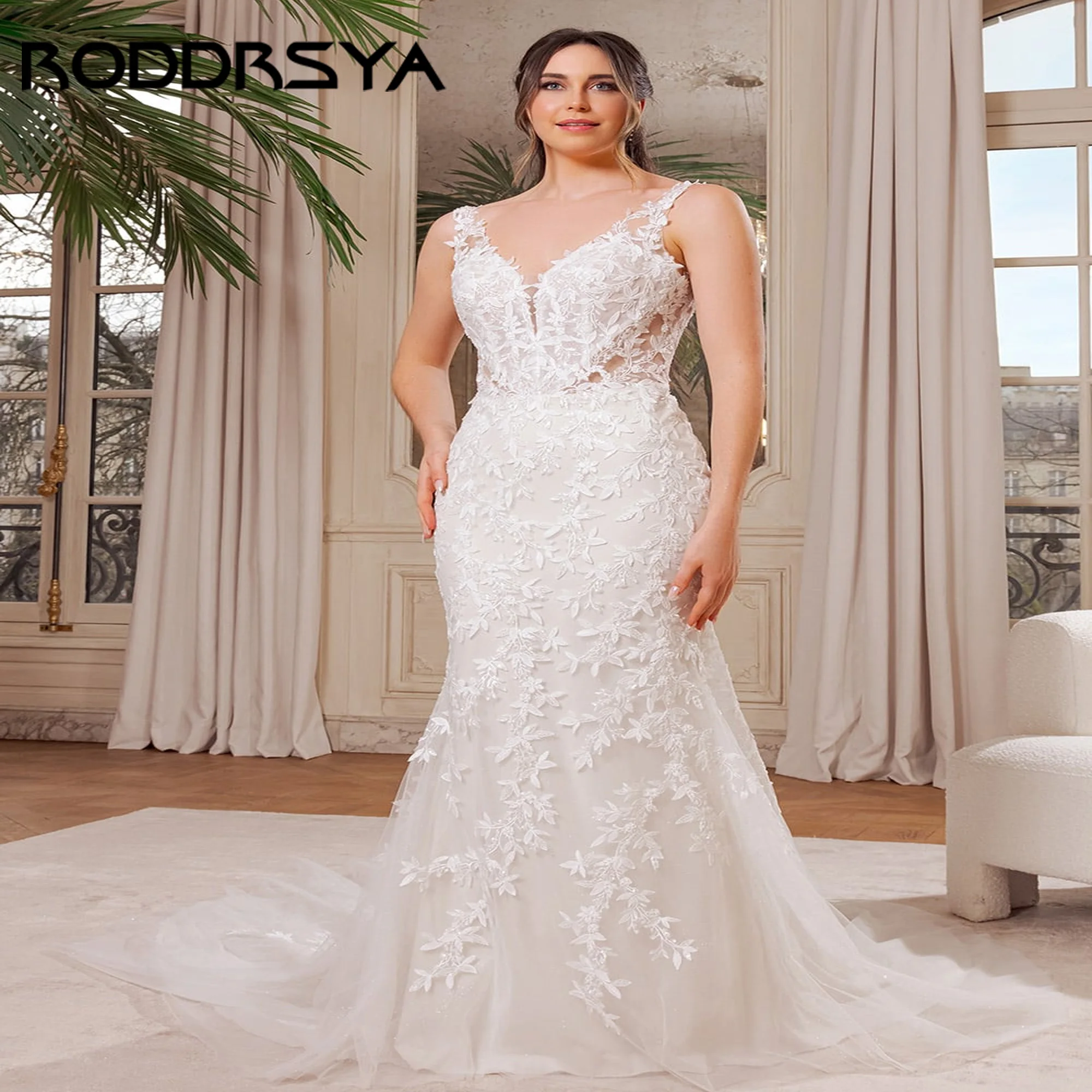 RODDRSYA V-Neck Backless Lace Appliques Thin Shoulder Strap Wedding Dresses Sleeveless Backless Zipper Wedding Gowns Customized
RODDRSYA V-Neck Backless Lace Appliques Thin Shoulder Strap Wedding Dresses Sleeveless Backless Zipper Wedding Gowns Customized