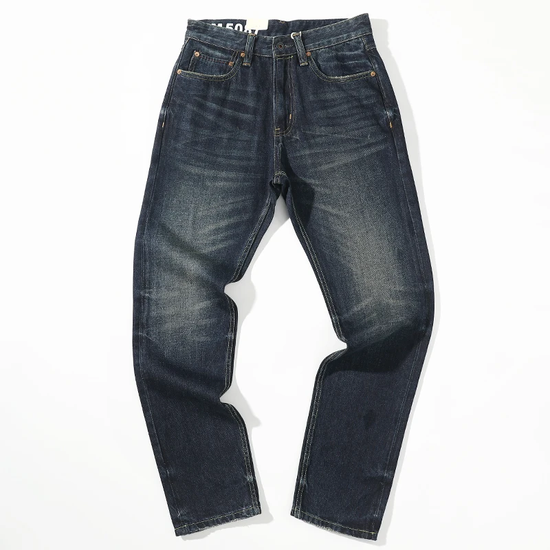 Autumn Winter Heavyweight Deep Blue Denim Pure Cotton Straight Leg Jeans for Men American Casual Distressed Amekaji Retro Pants
Autumn Winter Heavyweight Deep Blue Denim Pure Cotton Straight Leg Jeans for Men American Casual Distressed Amekaji Retro Pants