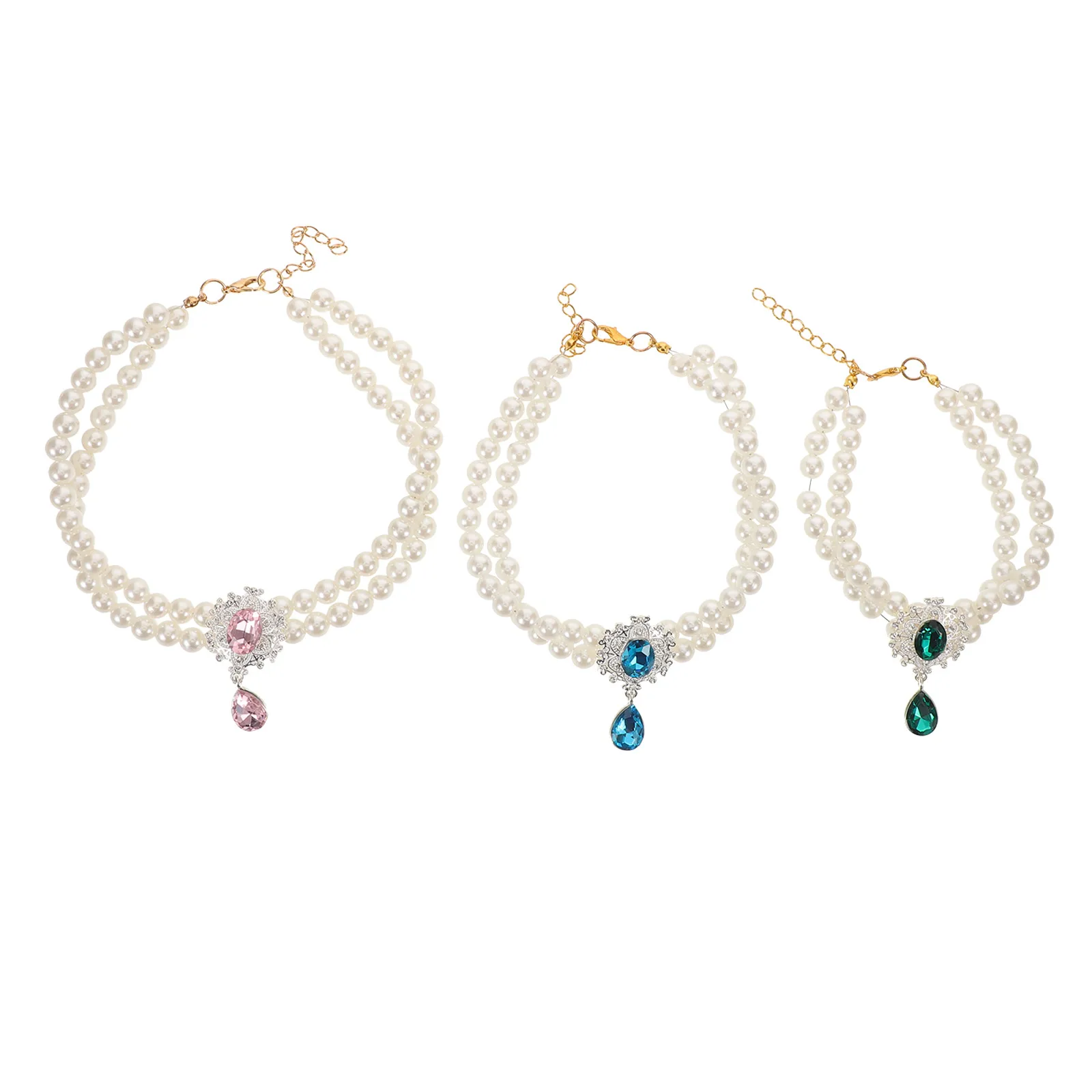 3pcs Elegant Double Layer Pet Necklace For Dogs Cats Sparkling Rhinestones Lightweight Comfortable Adjustable Luxury Collar
3pcs Elegant Double Layer Pet Necklace For Dogs Cats Sparkling Rhinestones Lightweight Comfortable Adjustable Luxury Collar