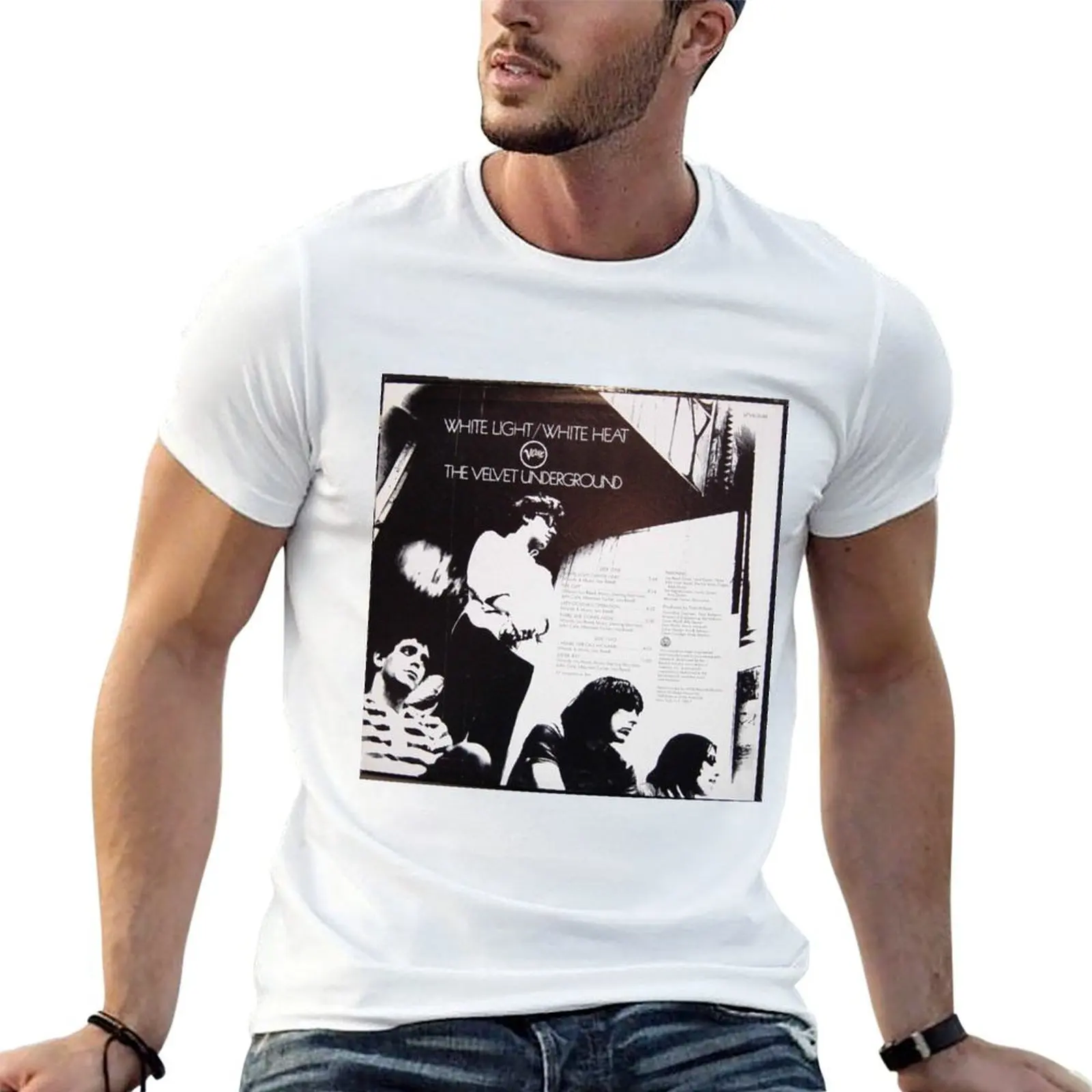 Velvet Underground, White Light, White Heat, back cover T-Shirt man t shirts graphic t shirts for man pack cotton T-Shirt
Velvet Underground, White Light, White Heat, back cover T-Shirt man t shirts graphic t shirts for man pack cotton T-Shirt