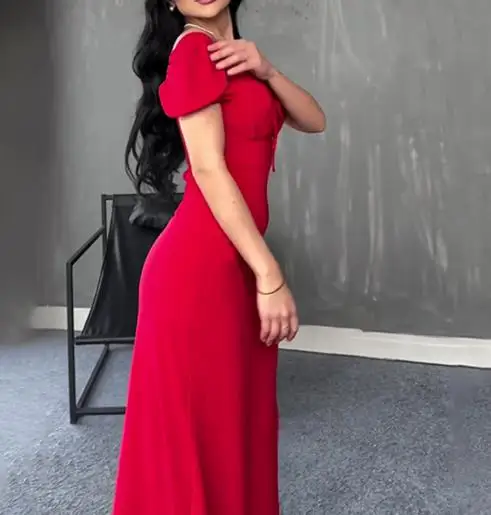 Women's Dress 2025 Summer Latest Hot Selling Strapless Strapless Dress with Bubble Sleeves and Split Hips, Long Skirt for Women
Women's Dress 2025 Summer Latest Hot Selling Strapless Strapless Dress with Bubble Sleeves and Split Hips, Long Skirt for Women